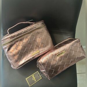 Elegant Quilted Women's Bag Set - Rose Gold